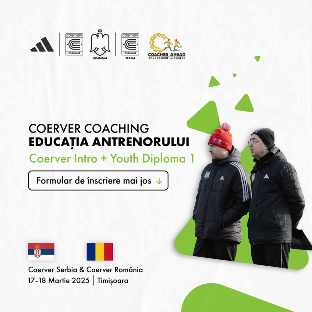 Coerver® Coaching Coach Education Intro + YD 1 editia 2025 - Timisoara